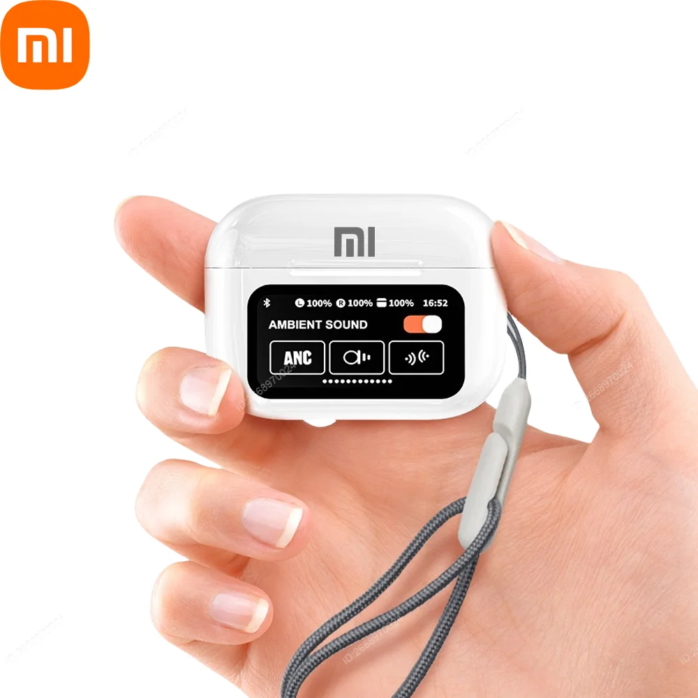 Xiaomi-auriculares Bluetooth con pantalla táctil, cascos híbridos con cancelación de ruido y micrófono ENC para llamadas cristalinas, inalámbricos