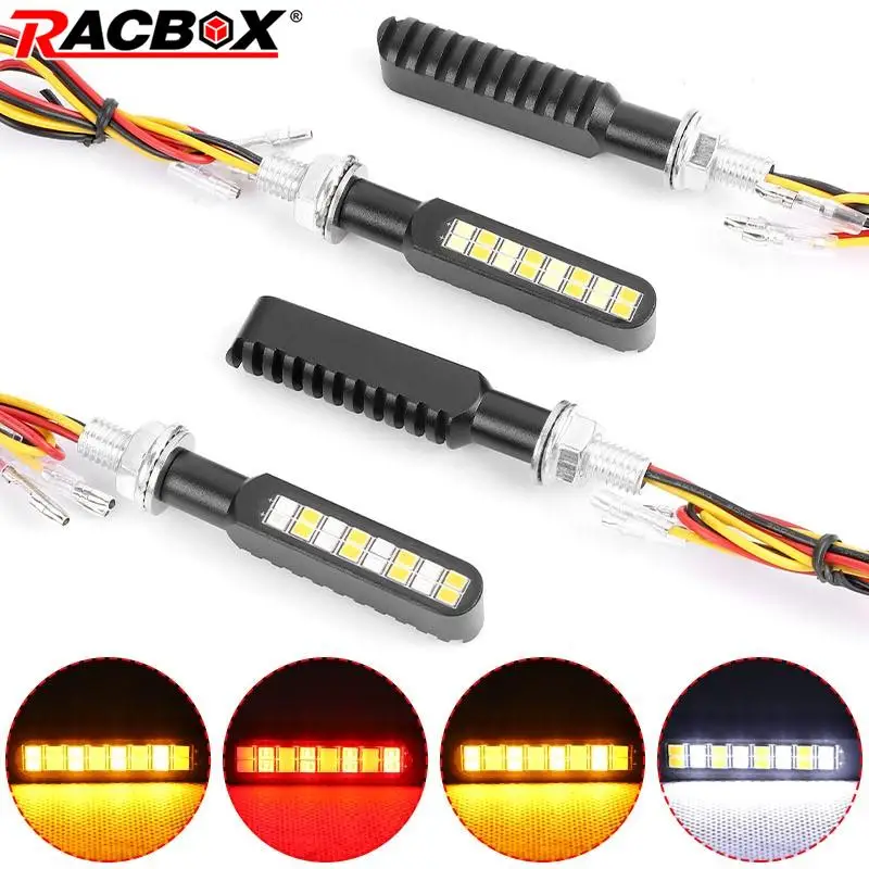 Blinker LED Directional Motorrad Blinker DRL Tagfahrlicht Warnsignal 12V Elektrische Dirt Biycle Bremsanzeigen