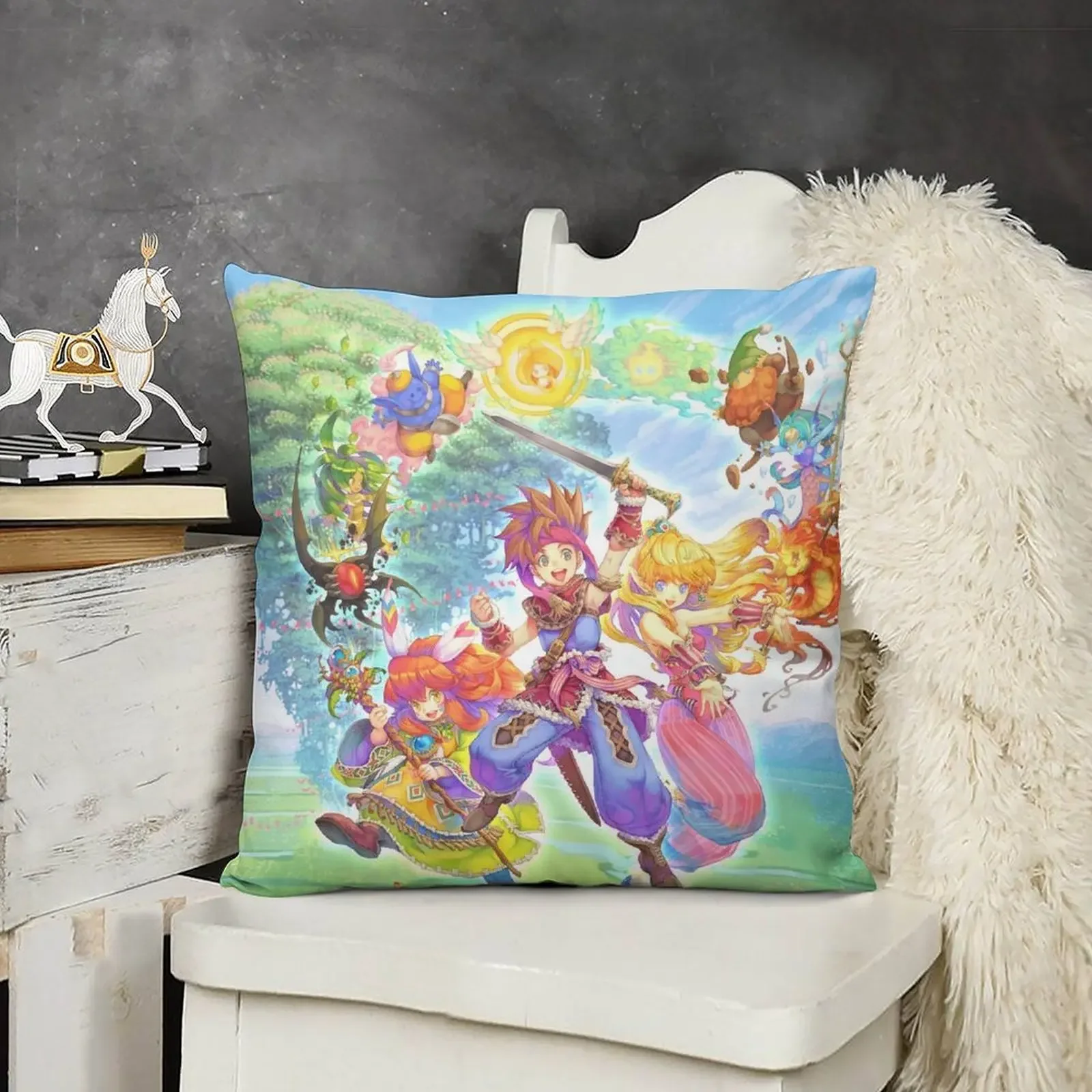 

Secret Of Mana Throw Pillow Decorative Cushion Cover Sofa Decorative Covers Pillowcases Bed Cushions Sofas Covers pillow