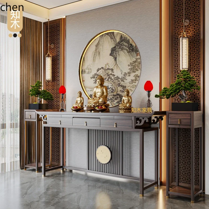 D18-T Buddhist platform Shentai incense table New Chinese tribute  Buddha fairy table Buddhist hall Middle hall entrance table