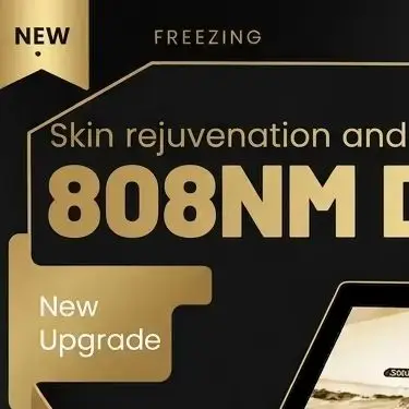 808nm White Soprano Titanium Hair Removal Professional 3 WAVELENGTHS This epilator works on all hair colors and tanned skin.