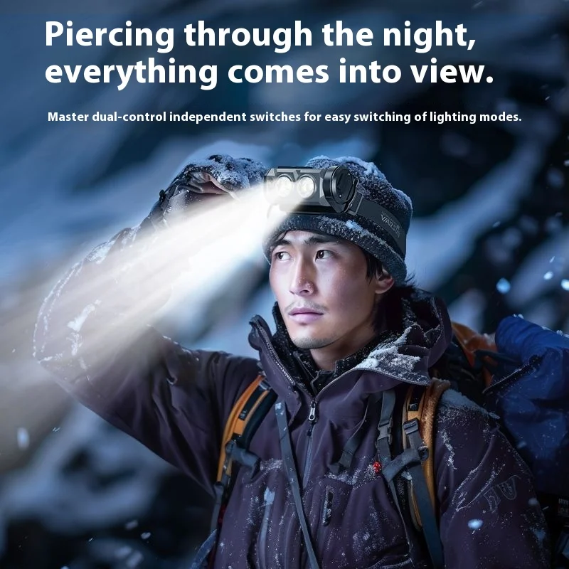  Warsun Head-mounted Induction Fishing Ultra-Light Strong Light Super Bright Charging Ultra-Long Battery Life Headlight
