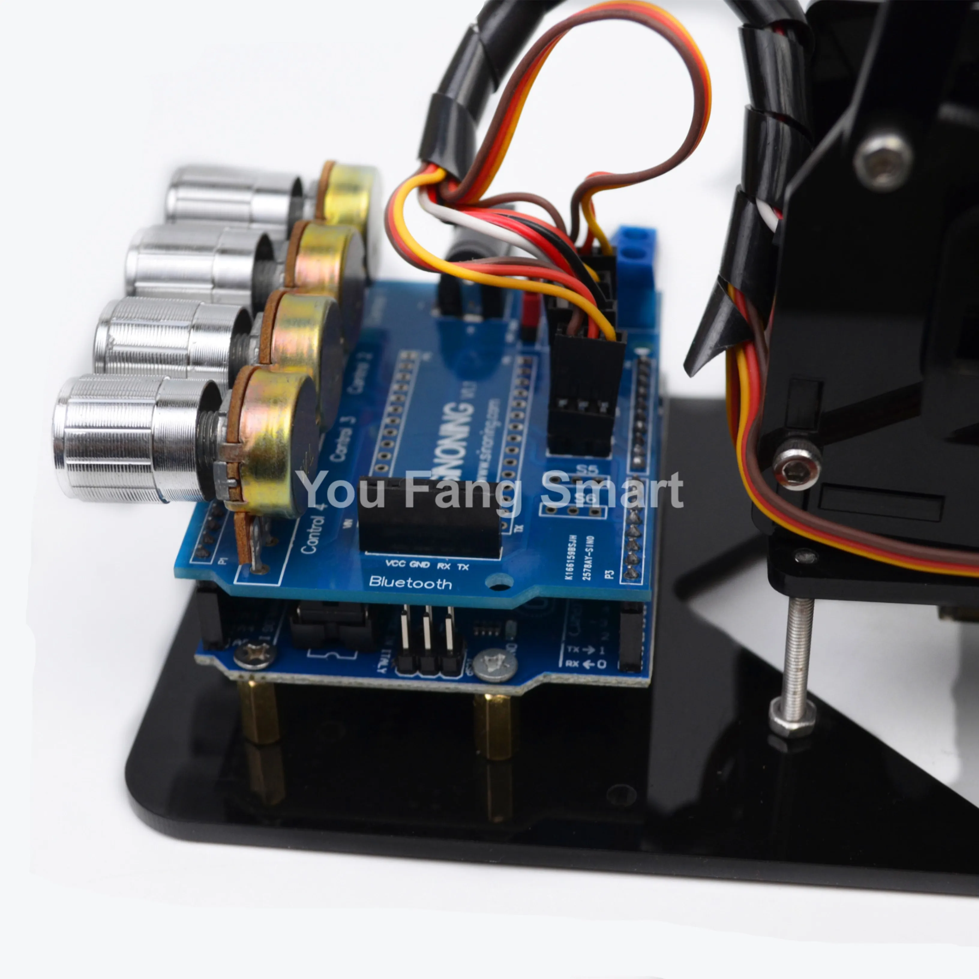 Sg90 mg90s Vorbau 4 dof Roboterarm-Kit mechanischer Arm Krallen-Kit ps2 oder Knopfs teuerung für Arduino-Roboterarm-Kit DIY-Programmier roboter – Detail 6