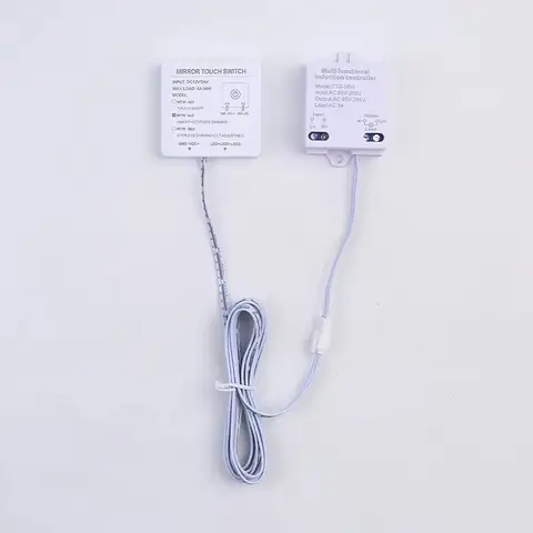 Touch Switch for Controlling AC 110-220V LED Lights or Bathroom Mirror Defogger Pads, Suitable for Hotel and Home Mirrors.