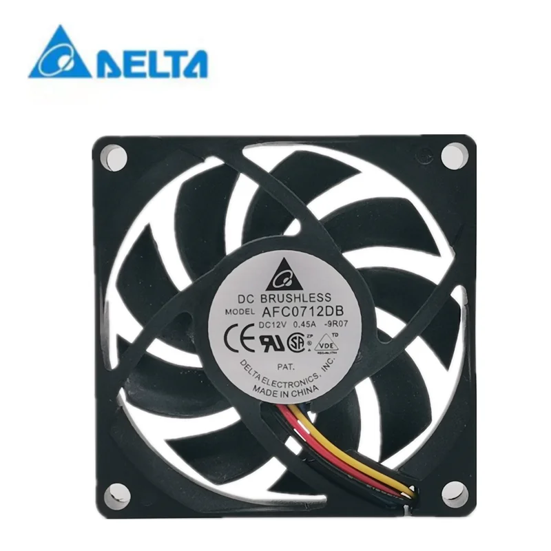 Novo delta afc0712db 7015 12v 0.45a quatro fios pwm servidor cpu ventilador de refrigeração