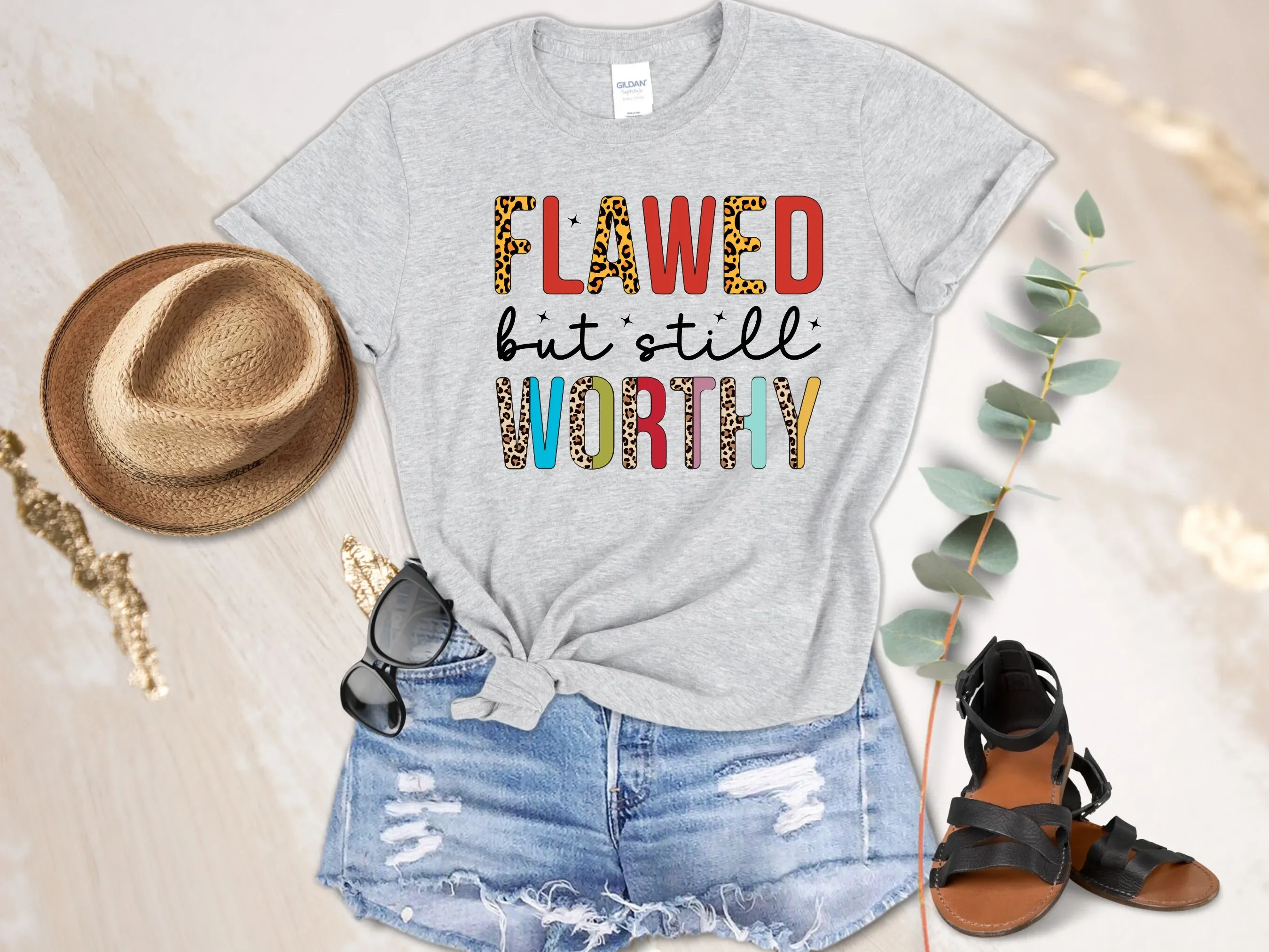 Flawed And Still Worthy T Shirt Imperfectly Perfect Self Love I Am Flawless In My Flaws Enough