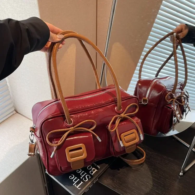 합리적인 가격의 럭셔리 여성 크로스바디 백 2025 넉넉한 토트백 내구성 있는 PU 가죽 일상용 다중 포켓 경량 출퇴근용