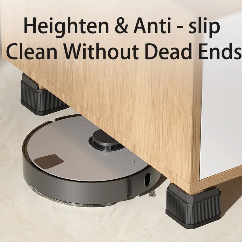 Professional Heavy-Duty Furniture Foot Pad Square Non-slip Bed Lifter Adjustable Round Washing Machine Support Refrigerator