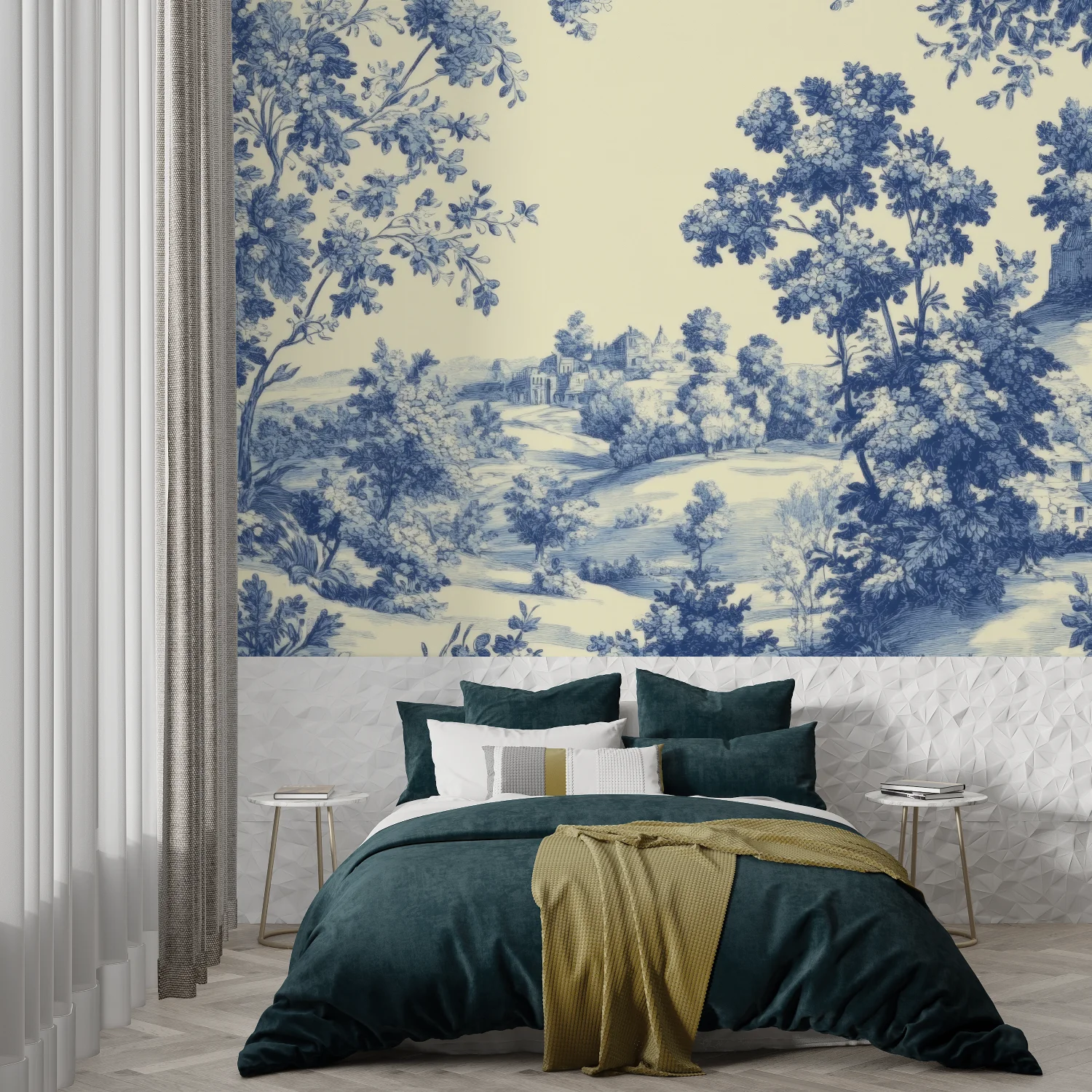 Customized mural French retro jungle black and white wallpaper for home decoration, covering the entire house with walls murals