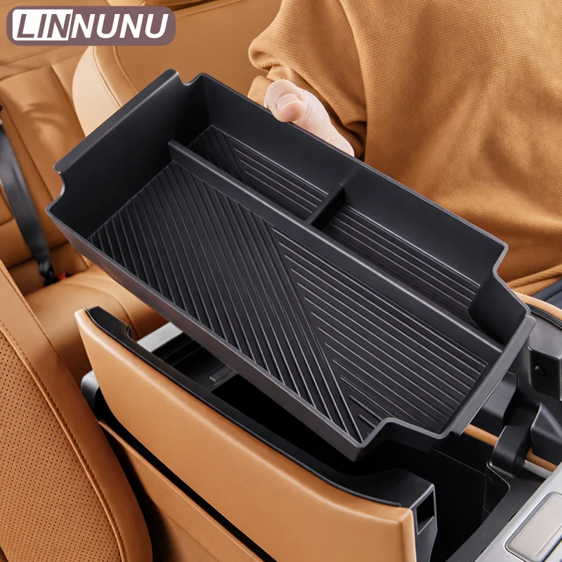 Linnunu for Chery Icar V27 2026 Car Armrest Box Esteo V27 Organizer Center Console Upper Tray Divider Storage Trim Accessories