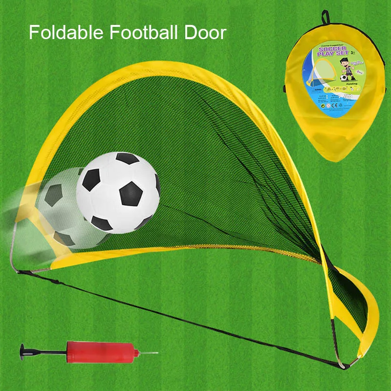 2Pcs Soccer Football Goal Net Kit Set Foldable Training Goal Net Tent Kids Indoor Outdoor Play Toys