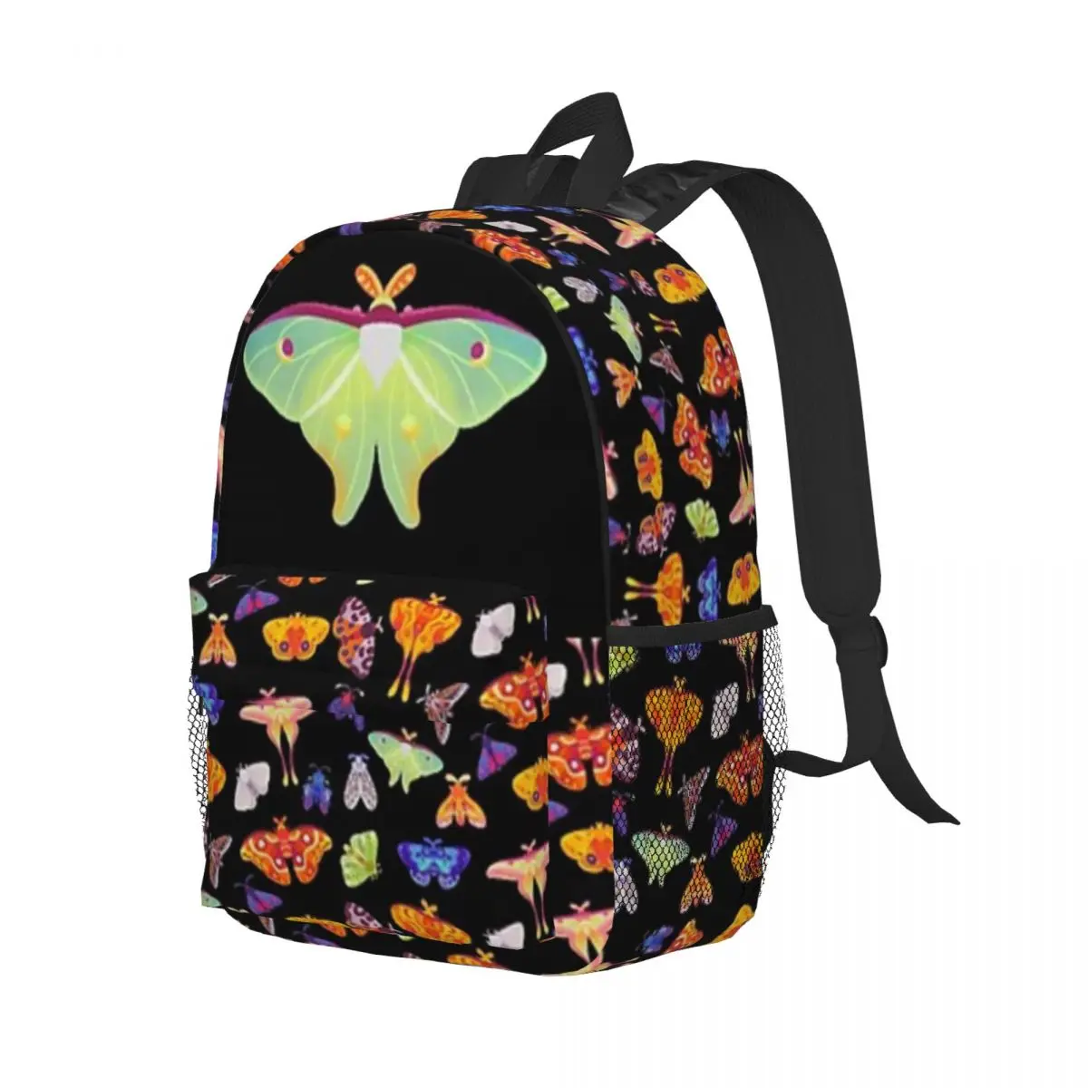 Moth Printed Lightweight Casual Schoolbag For School, Outdoor, Shopping, Office 15inch