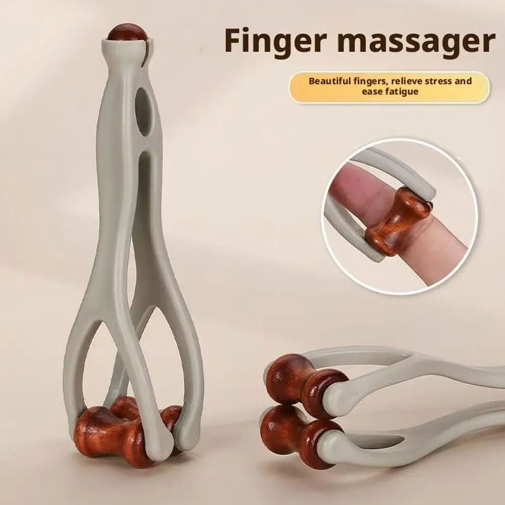 1/2/3/5 Stück Massageroller aus Massivholz für die Finger, mit 360°-Funktion ° Roller-Clip-on-Design zur Linderung von Handmeridianbeschwerden – Detail 7