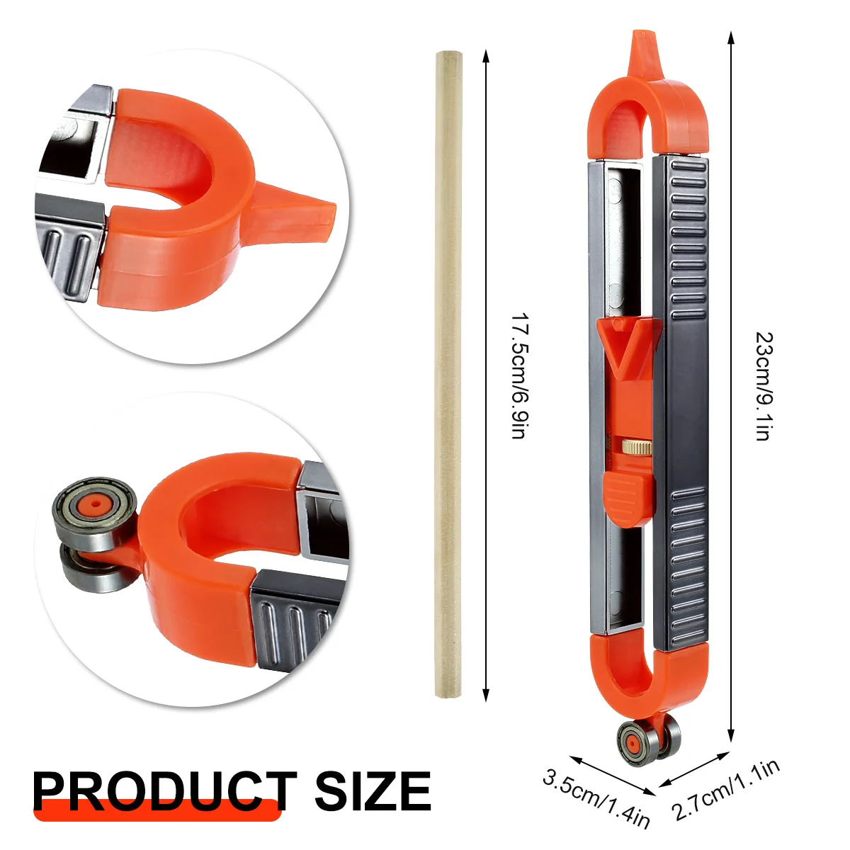 9 Inch Profile Scribing Ruler Radian Ruler Irregular Contour Gauge With Lock Woodworking Tools Measuring Gauge Measurement Tool