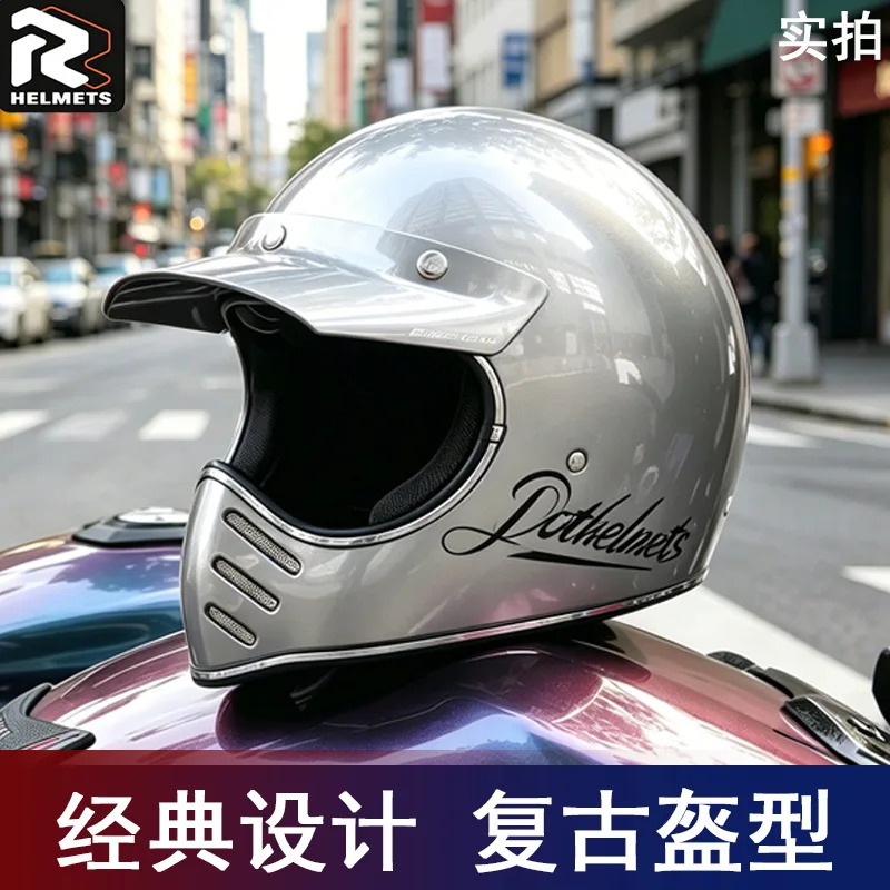 Retro Full Motorcycle Helmet Japanese Pointed Mouth Small Helmet  for Men And Women Touring Travel City Commute Scooter capacete