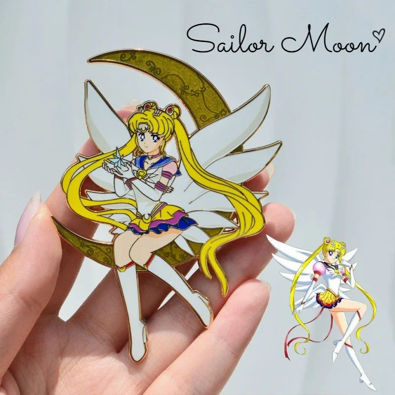 Pin esmaltado de Sailor Moon, broche Usagi Tsukino, alfileres de solapa, insignia en mochila, accesorios de ropa, joyería de Anime, regalos de cumpleaños