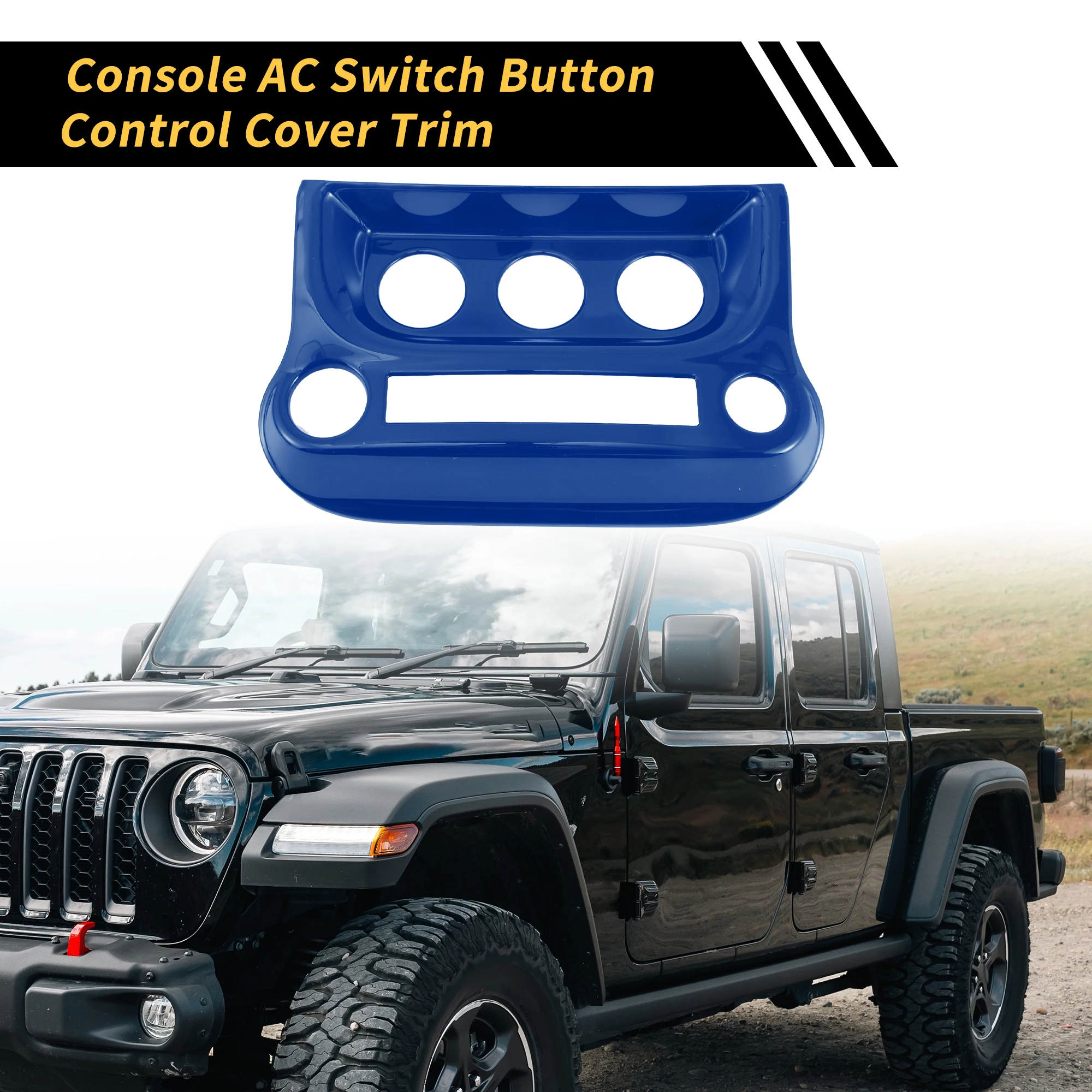 

UXCELL 1 шт. консоль переключатель переменного тока кнопка управления накладка для Jeep Wrangler JK JKU 2011-2017 ABS синий