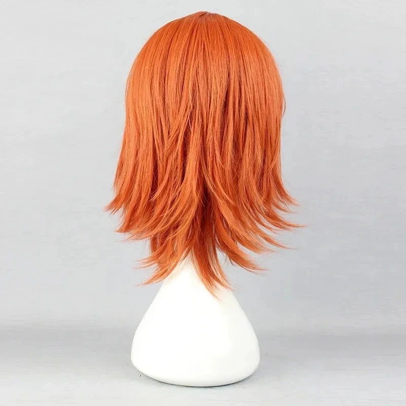 One Piece Nami Cosplay Wig Synthetic Short Wig Orange Haircuts Party Fluffy Female Wig Women Girls Hair Wig Halloween Costume