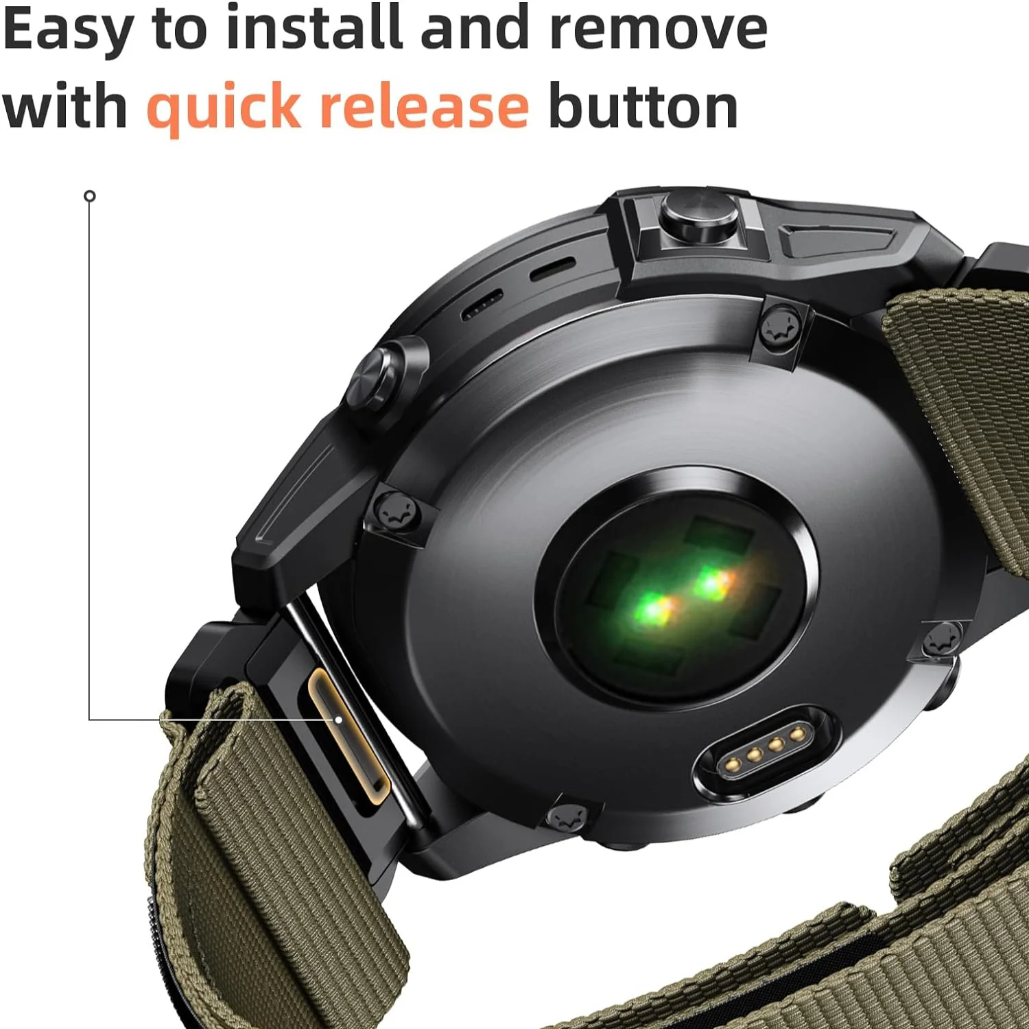 سوار ساعة من النايلون الأسود الفاخر عالي الجودة - حزام بديل أنيق ومريح ومتين لهاتف 6X Pro/Tactix 7/Epix Pro 5