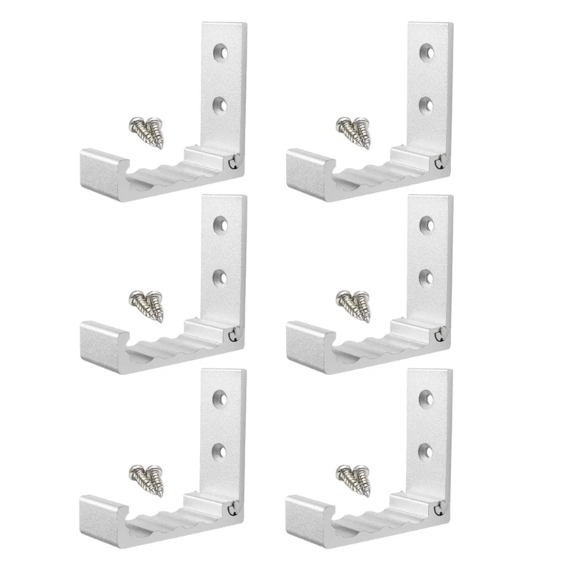 6 Chiếc Gấp Móc Tường Quần Áo Phối Mũ Túi Móc Khăn Hợp Kim Nhôm Móc Cho Nhà Bếp Phòng Tắm Chống Rỉ