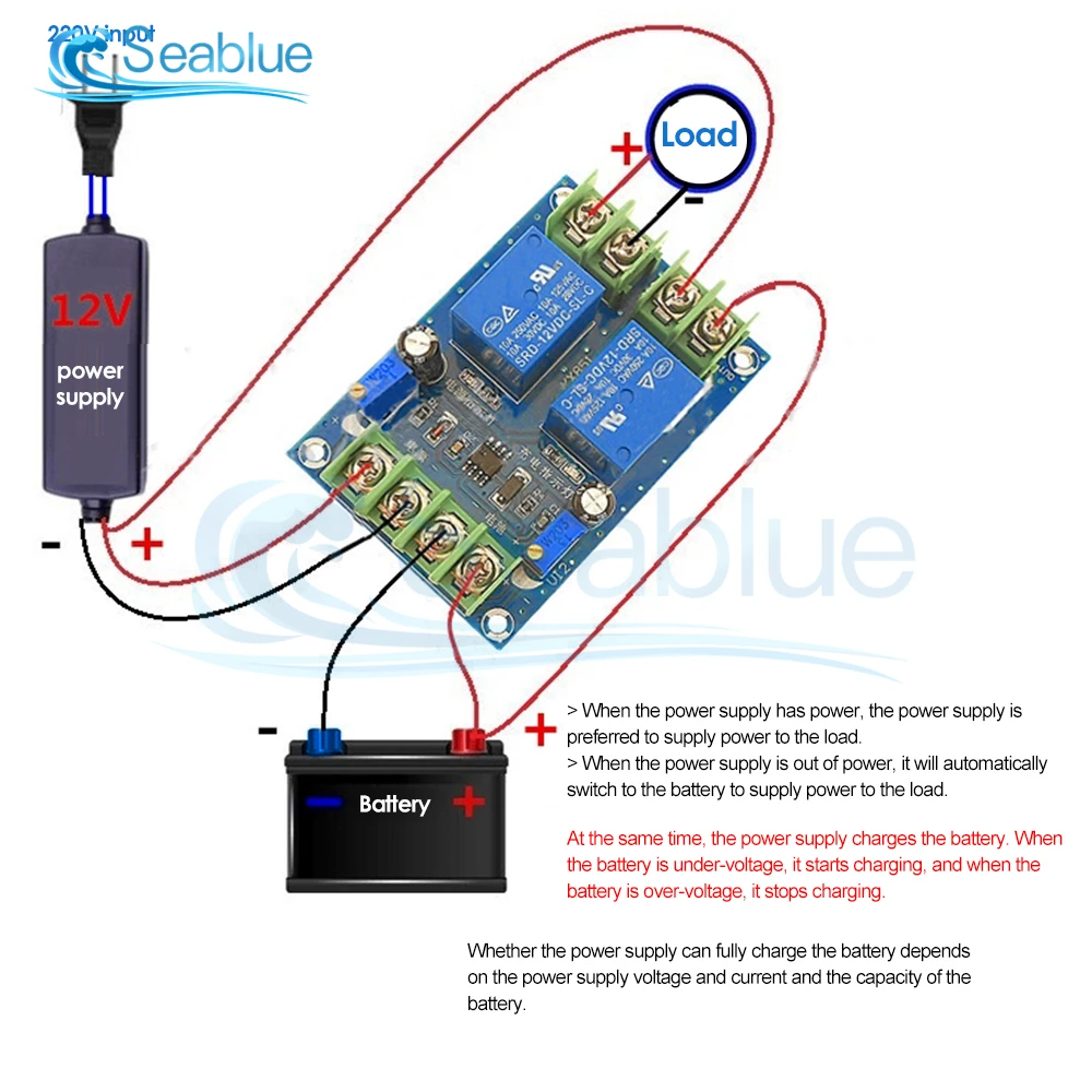 alimentacao automatica switching power module fornecimento de emergencia carregamento controlador disjuntor dc 12v 10a 01