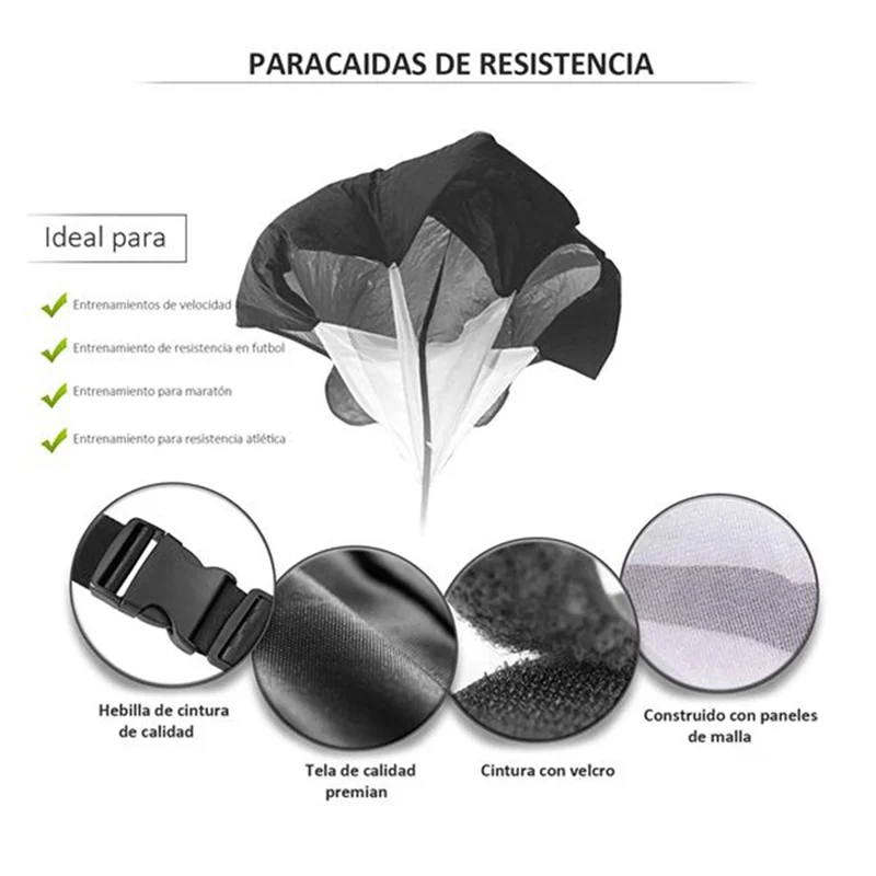 AF93-Running Speed Training Soccer Training Resistance Parachute Strength Speed Training Kids Teens And Adults 1.45X1.45M White&