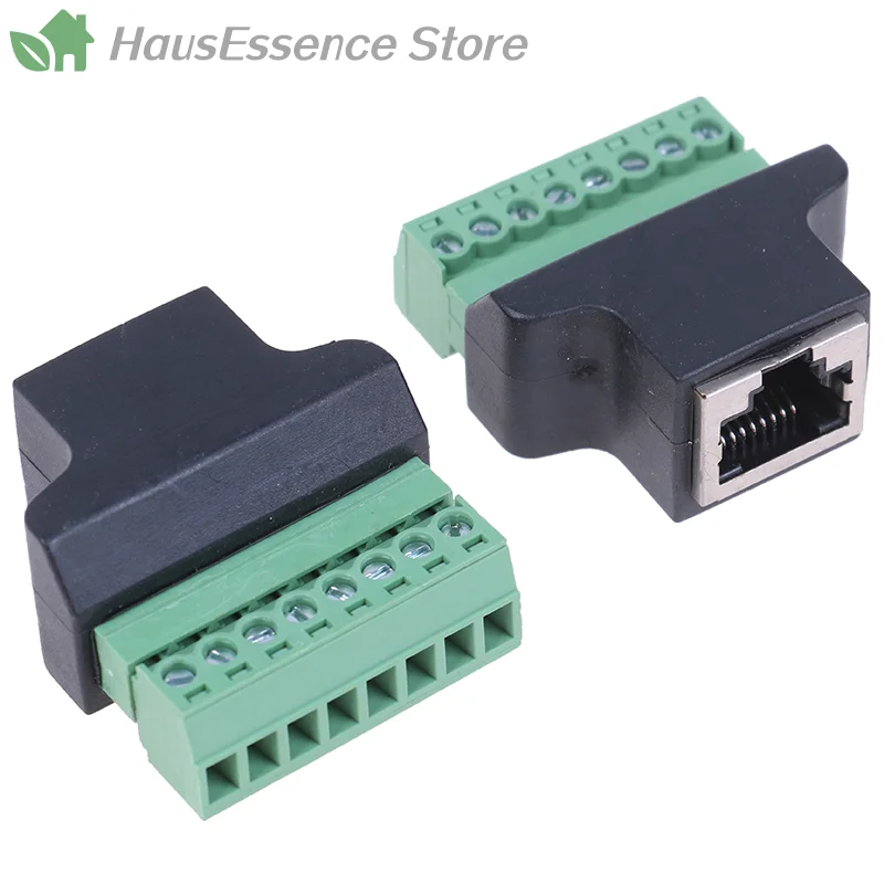RJ45 to screw terminal adaptor rj45 female to 8 connector high quality durable material easy to use for CCTV DVR