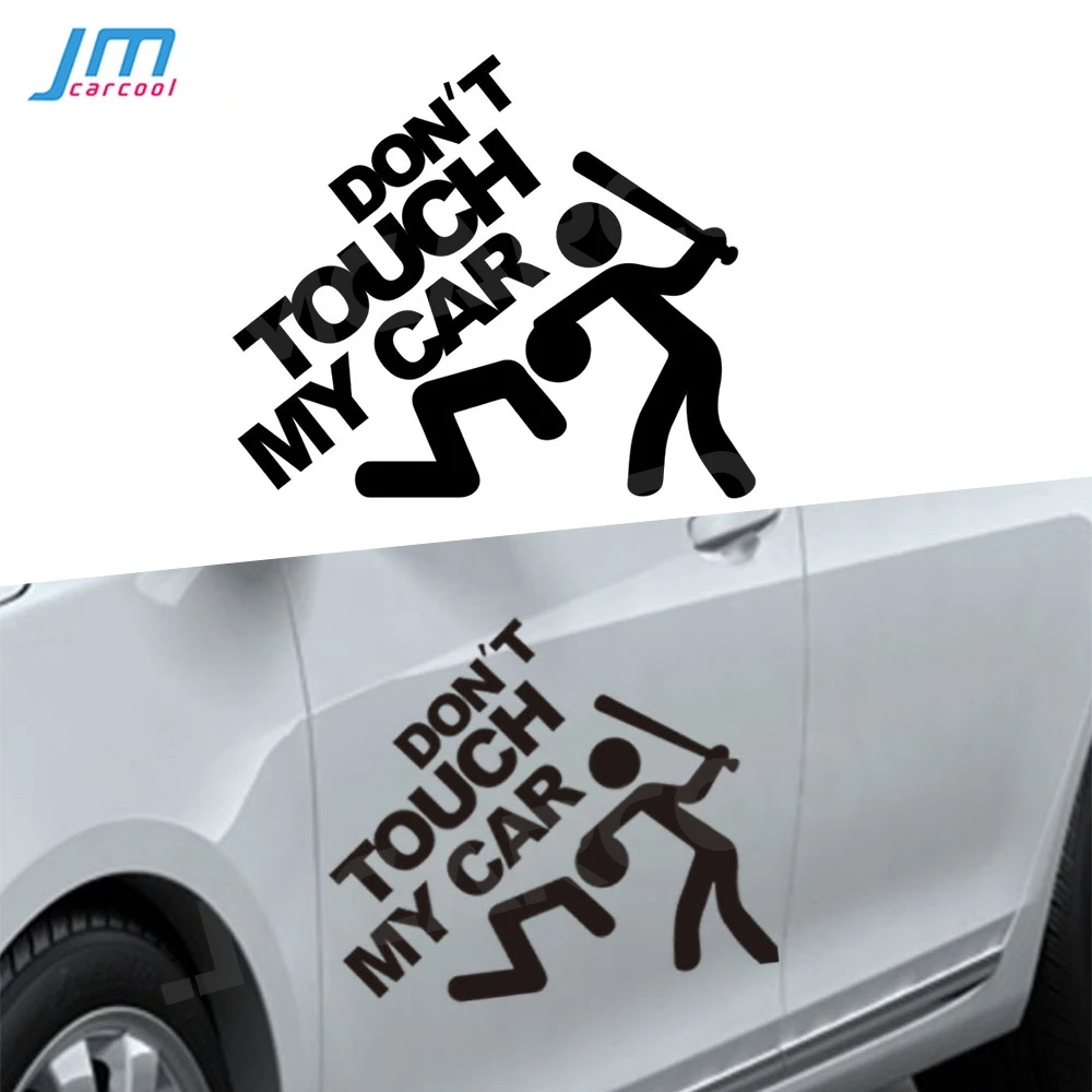 

Creative Funny DON'T TOUCH MY CAR Personalized Reflective Stickers Car Black White Color Decorative Sticker Exterior Accessorie