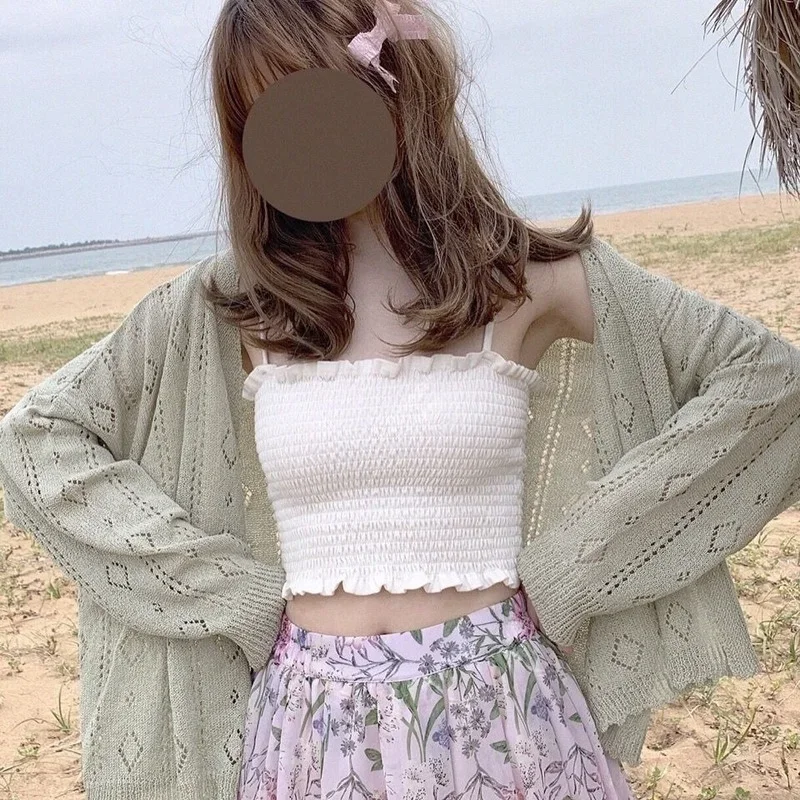 

Cardigans Women Solid Hollow Out Long Sleeve Summer Sunscreen Leisure Loose Open-stitch All-match Feminino Sweaters Soft New Ins