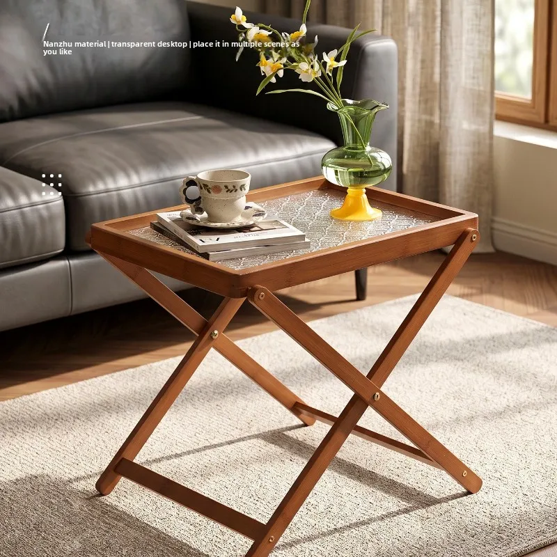 Folding small table outdoor picnic portable small coffee table non-solid wood home living room mini net red side table