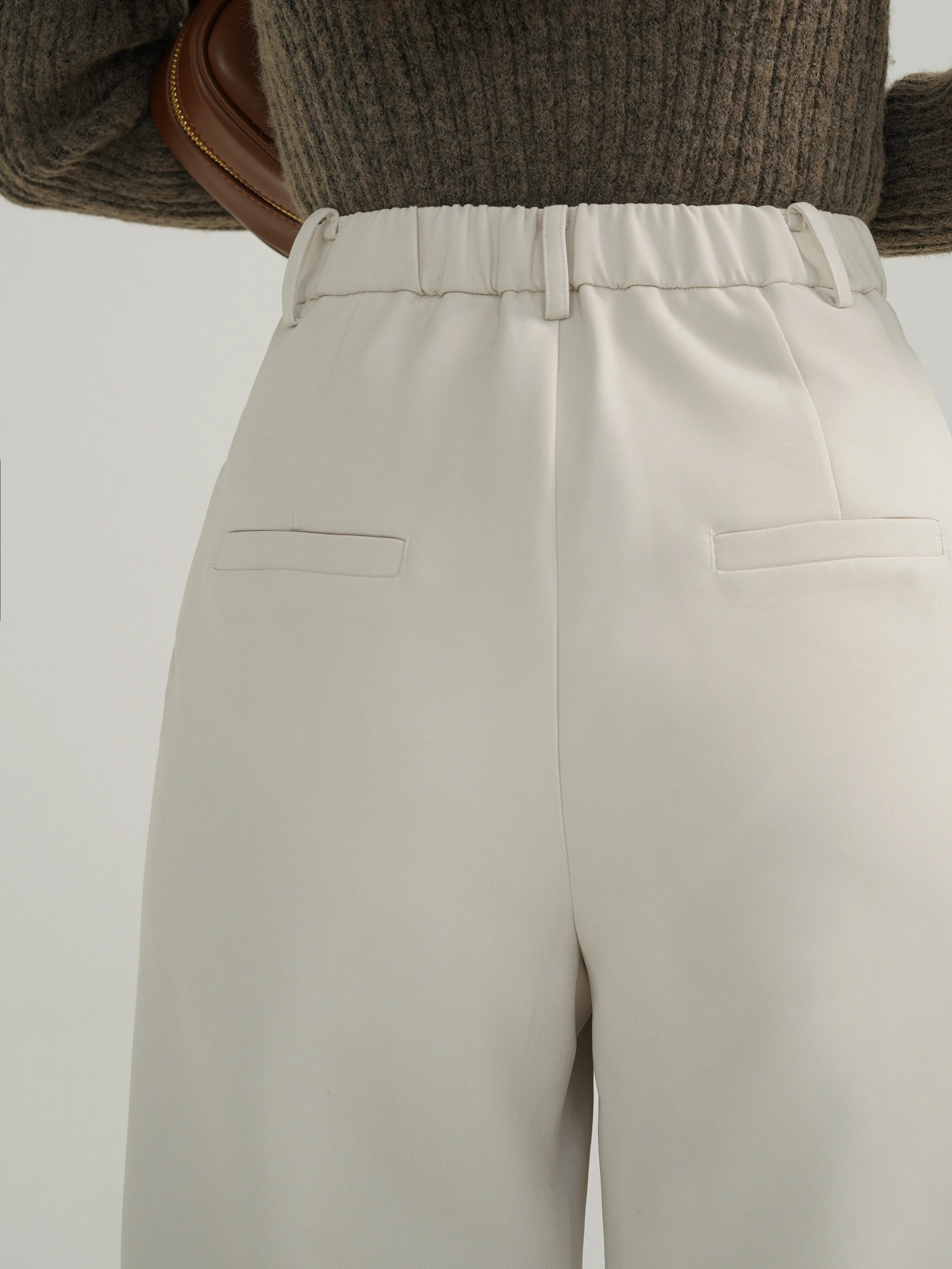 Elegant High Waist Wide Leg Women's Suit Pants Loose Straight Long Trousers Autumn Office Wear Business Casual Work Pants Ladies