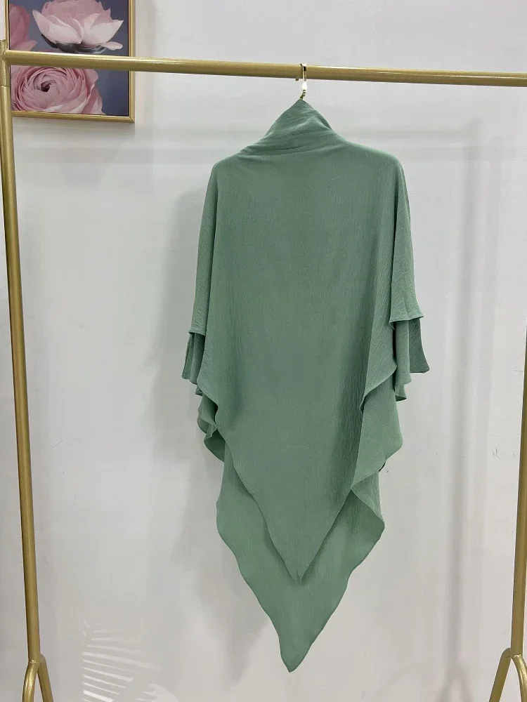 Hijab largo musulmán Eid para mujer, prenda de oración, turbante de Ramadán, bufanda de oración por encima de la cabeza, Abaya, Dubai, Niqab