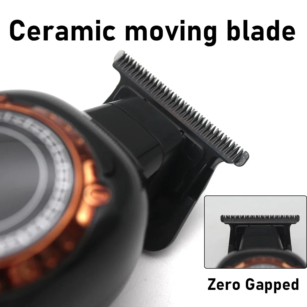 Kemei KM-999 Cordless Professional Hair Trimmer Men DLC T-Blade Zero Gapped Hair Clipper Electric Finishing Hair Cutting Machine