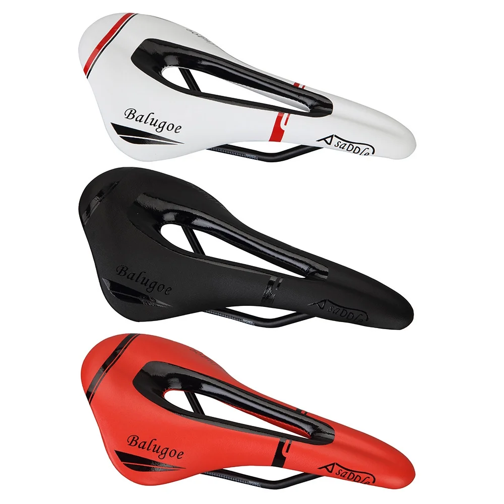 BALUGOE  Bicycle Saddle Seat MTB Road/Mountain Bike Cushion Black/White/Red