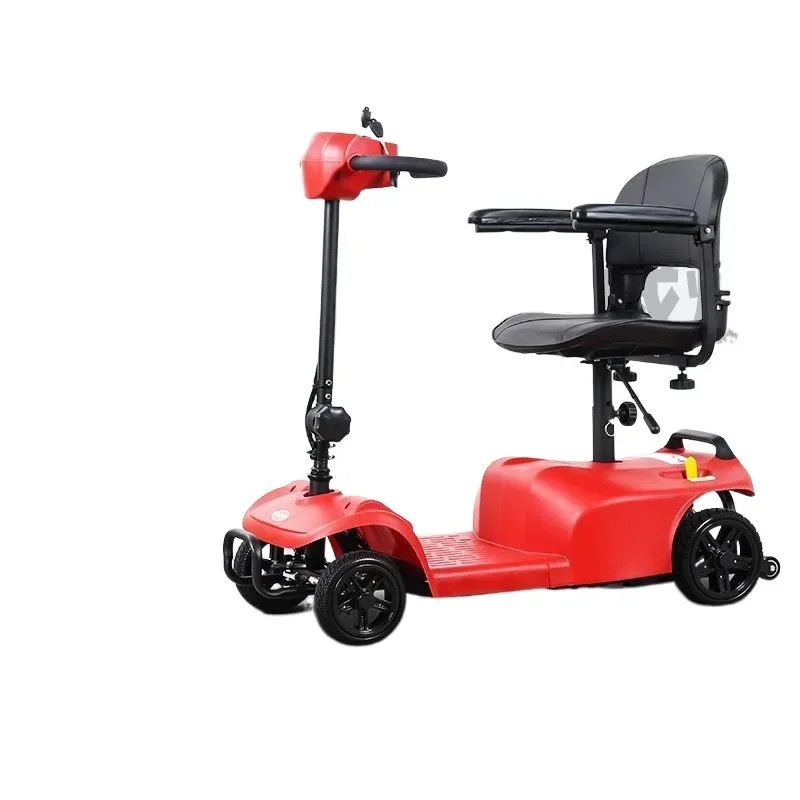 Elderly Scooter Four-wheeled Electric Vehicle for The Elderly New Lightweight Double Folding Electric Vehicle