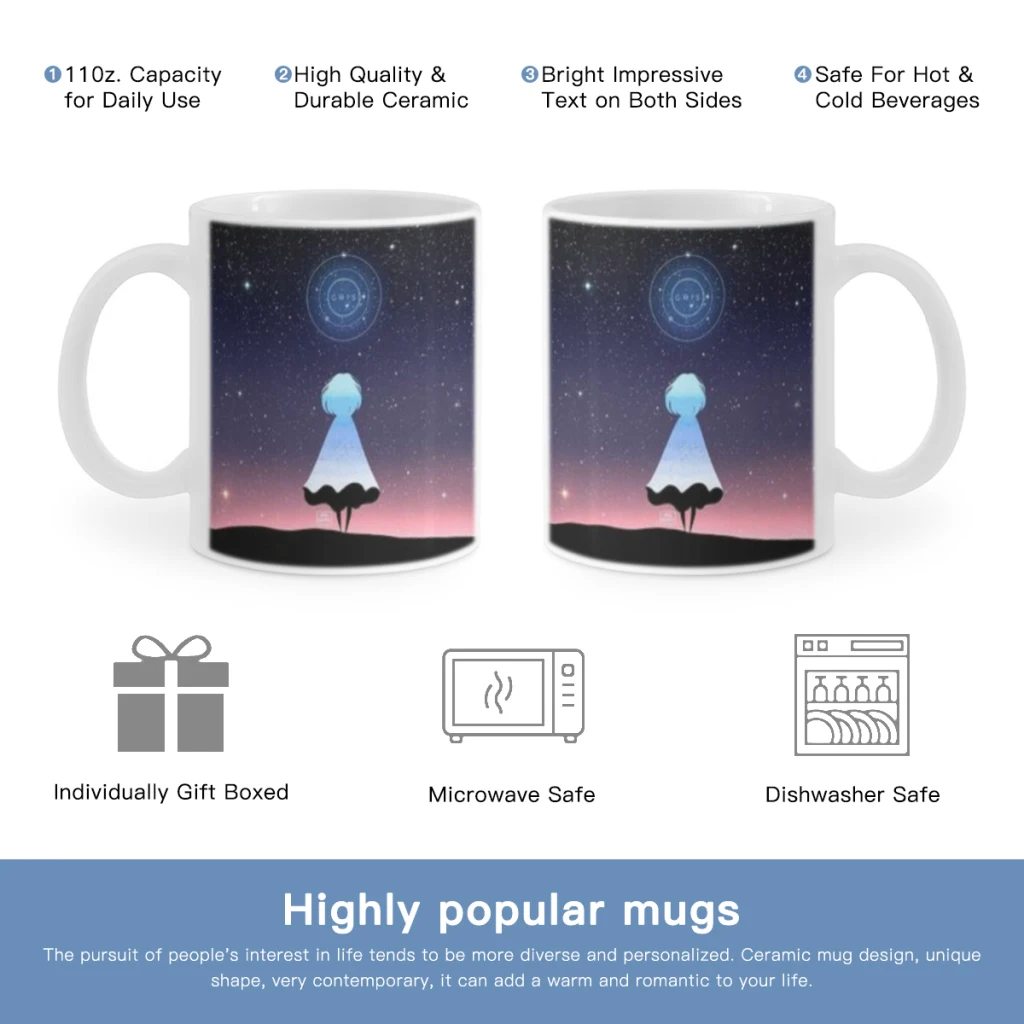 

Gris Game Canvas Painting Gray Video Game Free shipping Coffee Mug 11oz Fun Ceramic Coffee Tea Cocoa Cup Handle Tea Drink Cup