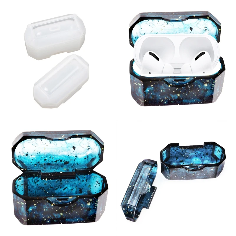 

DIY Bluetooth Earphone Box Case Protective Sleeve Cover Silicone Mold Crystal Epoxy Resin Mould For AirPods Pro / Airpod 1/2