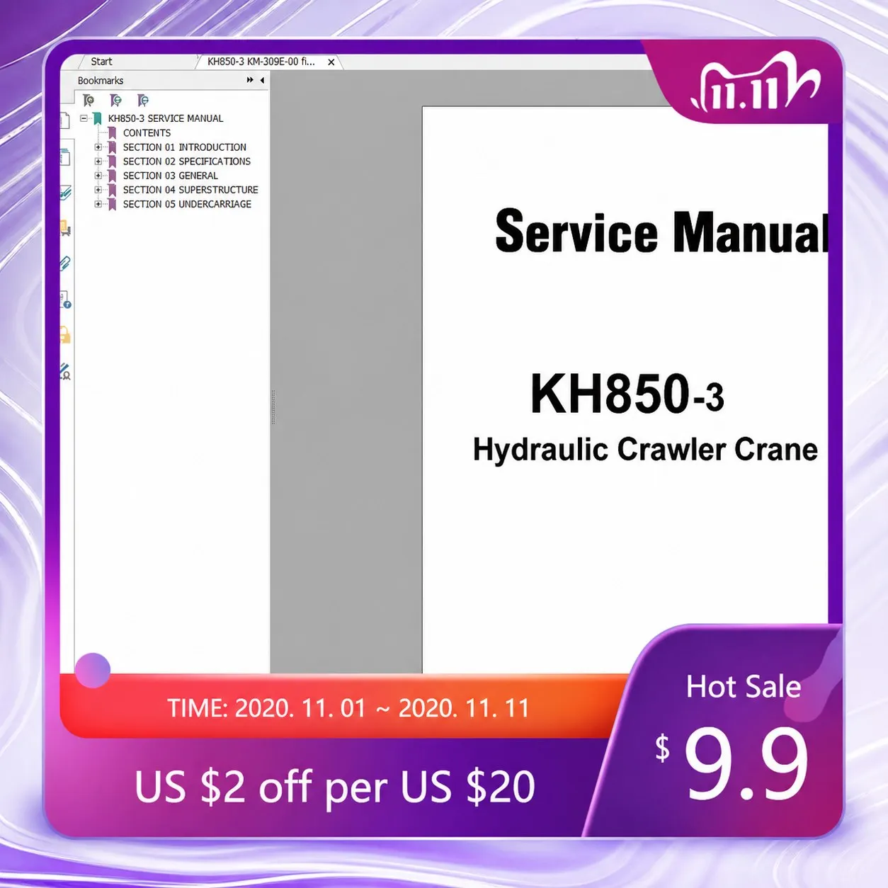 AutoCD Hitachi Crawler Crane 3.05 GB Full All Model Shop Manual DVD