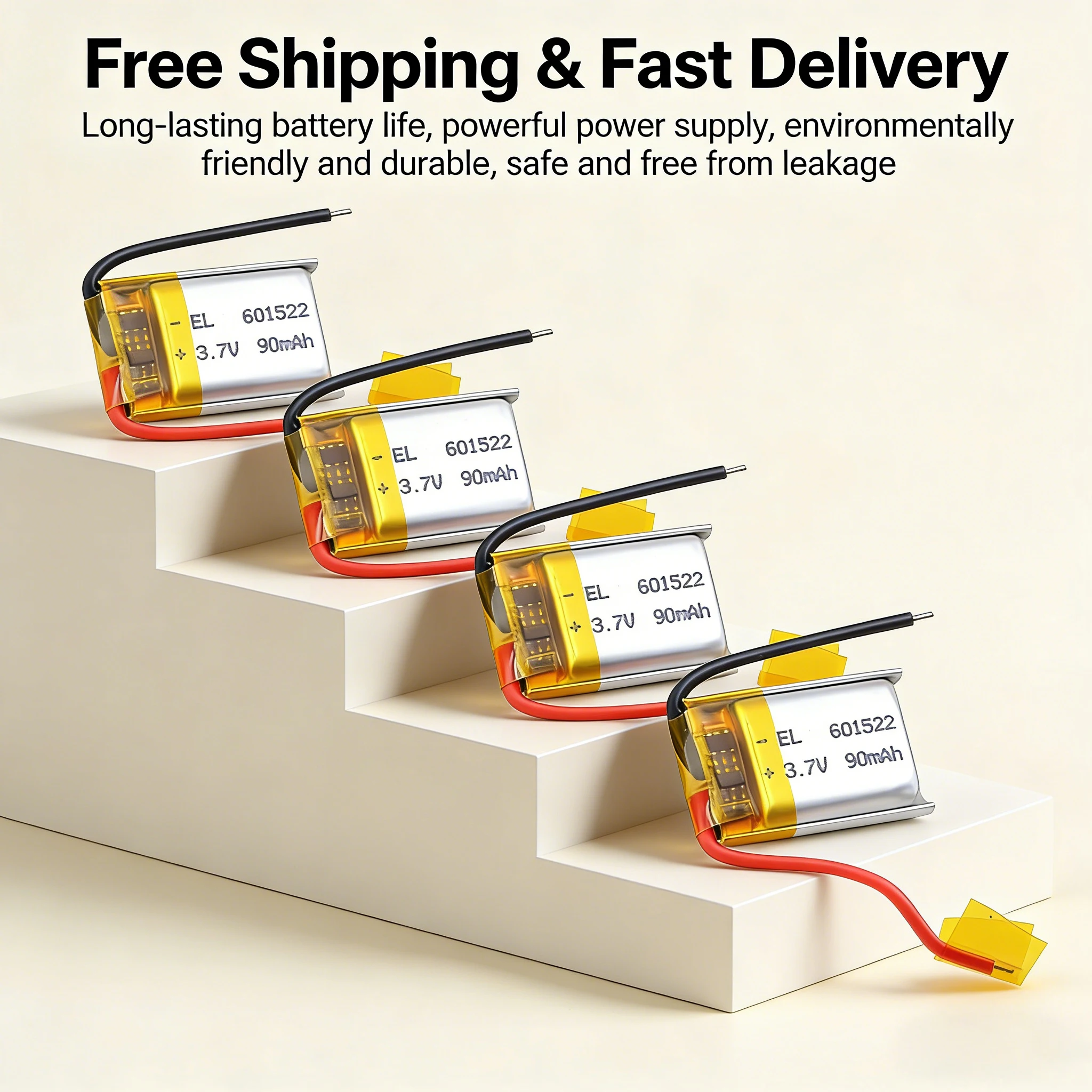 

601522 3.7V 90mAh 15C High Magnification Li-Polymer Battery for RC Aircraft Helicopter Mini Juicer Blender DIY Repair 15C Lipo