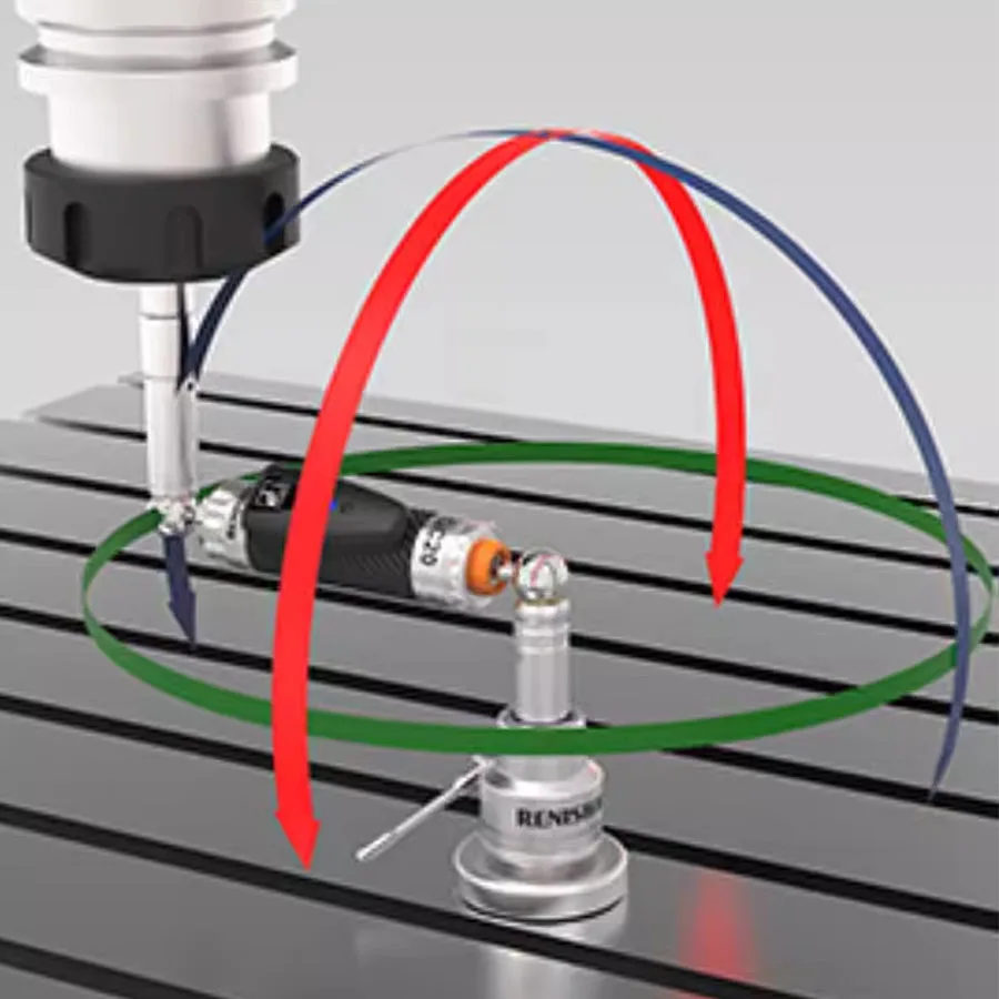 Renishaw ballbar QC20-W with wireless Bluetooth for machine tool roundness detection, reverse clearance and servo