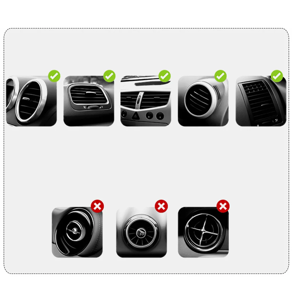 

Car Phone Holder Compact Size One Hand Operation Vent Mount Bracket Cellphone Stand Air Vent Accessory Car