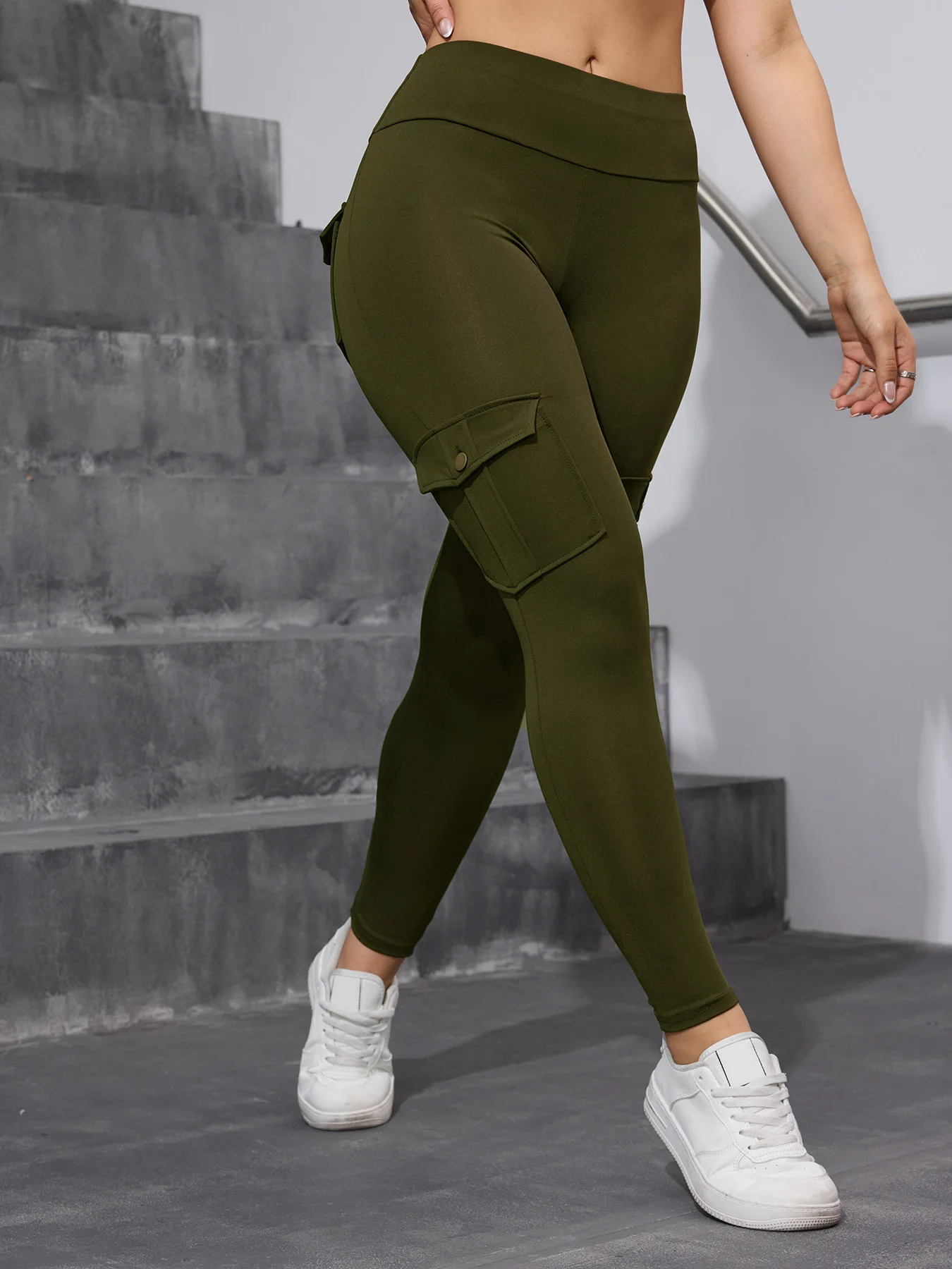Autumn Pockets Sexy Gym Leggings Women Skinny Stretch High Waist Fitness Leggings Outdoors Fashion Casual Classic Work Pants