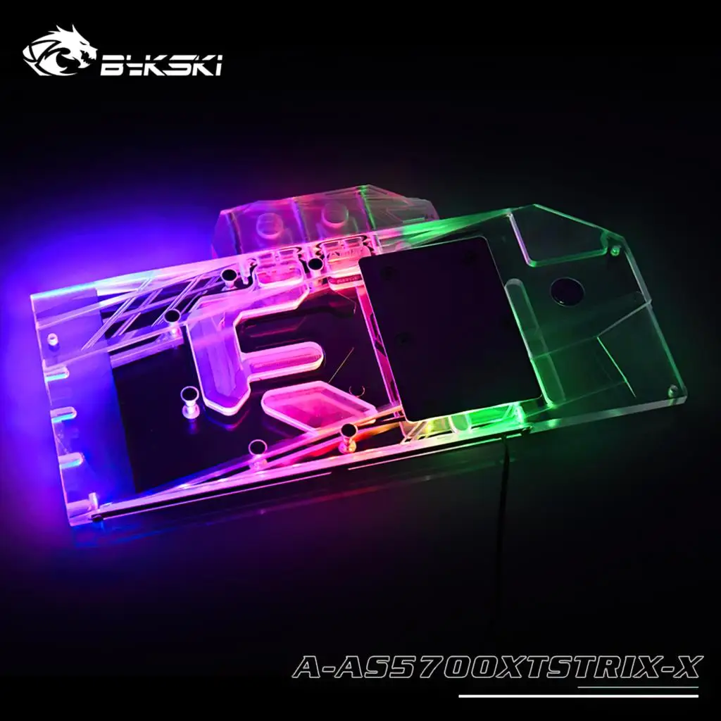 Bykski Full Cover GPU Block RGB для ASUS ROG STRIX RX5700XT O8G GAMING A-AS5700XTSTRIX-X