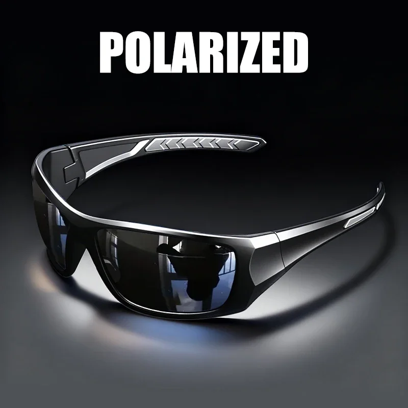 Óculos de sol esportivos à prova de vento – Polarizados, Proteção UV400, Design envolvente para homens e mulheres - Ideal para ciclismo, corrida, pesca