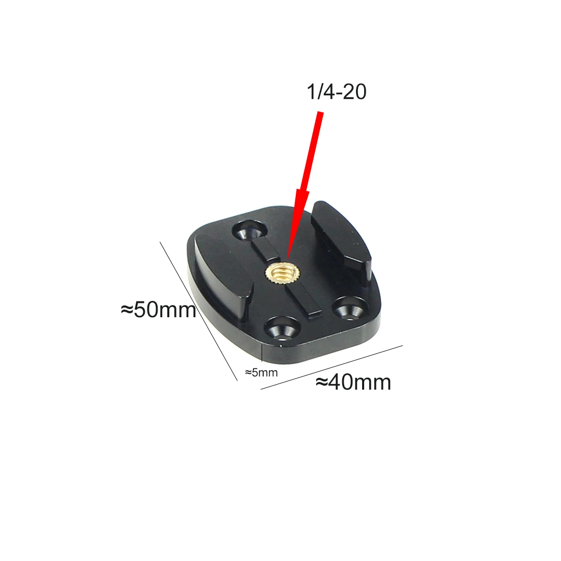 Aluminiumlegierung, Schnellverschluss, Stativhalterung, flache Oberfläche, Schnalle, Basisadapter, 1/4 Gewinde, für Gopro 13 12 Action-Kamera-Zubehör – Detail 2