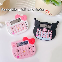 Sanrioed-calculadora Kawaii para estudiantes, papelería, Oficina de clase, Mini Anime, Hello Kitty, Kuromi, regalos para niñas