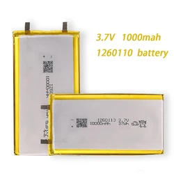 100% Real Capacity 3.7V 10000mAh 1260110 Polymer Lithium Battery Use for Power Bank GPS Laptop Camping Lights Diy High Qulity