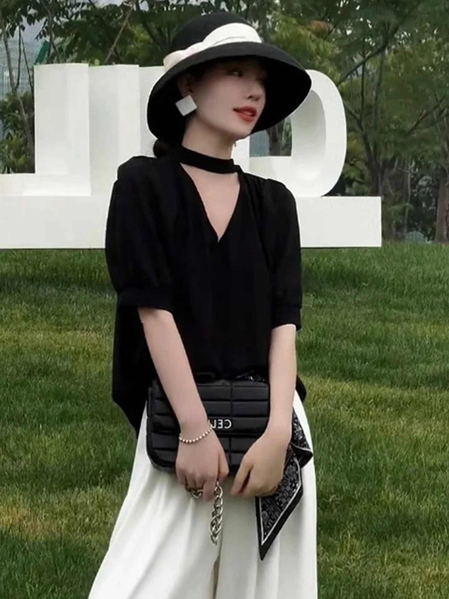 Ele Long Sve Donna irt Casual Affascinante Top estivo Faionable irt V-Ne Traspirante Regular Fit Tubo dritto