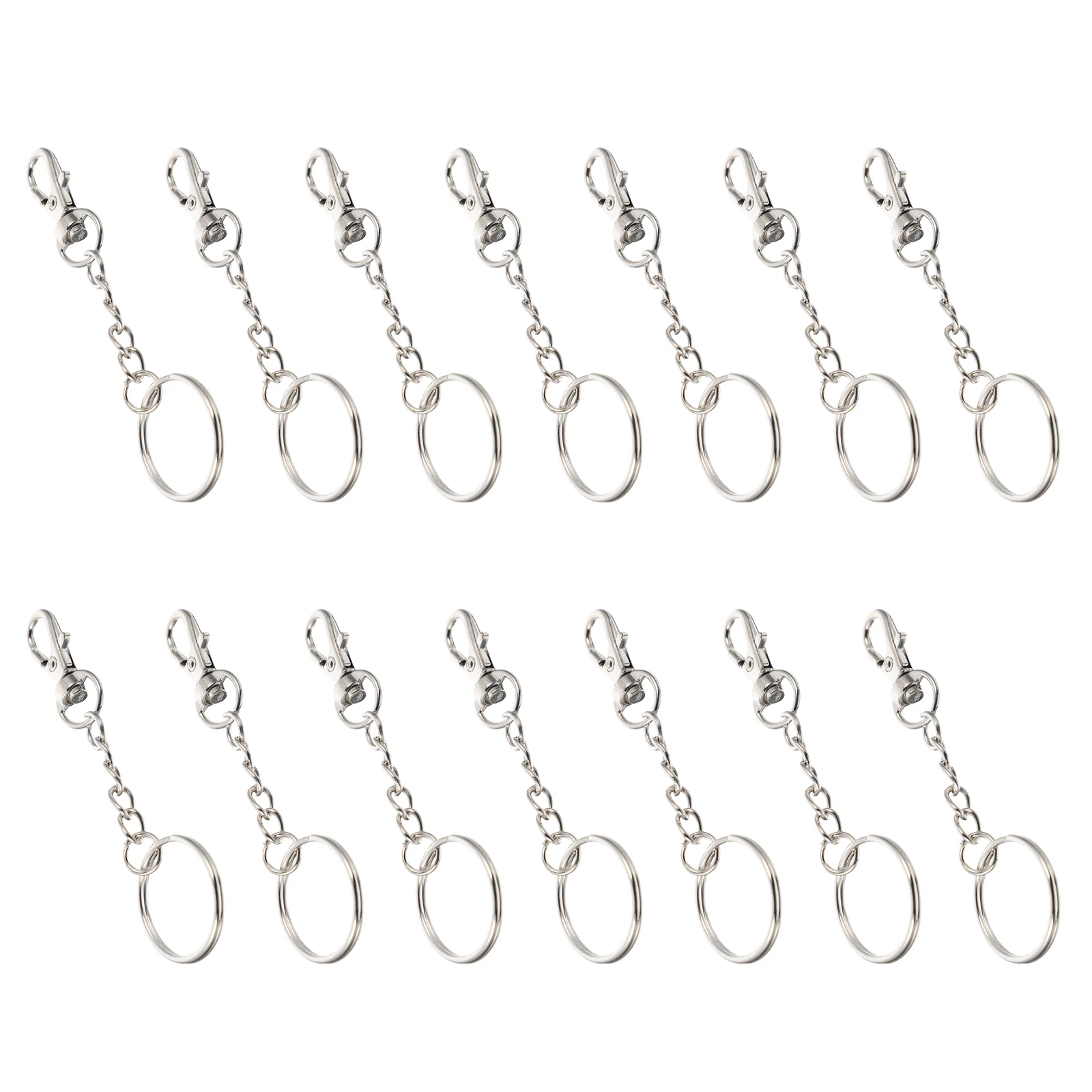 

Lobster Clasp Keychains Silver Metal Circle Key Chain Making Supplies DIY Craft Projects Accessories Safe Durable