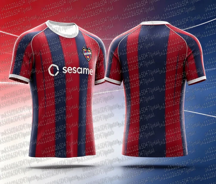 2026 Levante 3D Print Football Jersey Family Matching Summer Sports Oversize T-shirt Breathable Quick Drying Streetwear Clothing